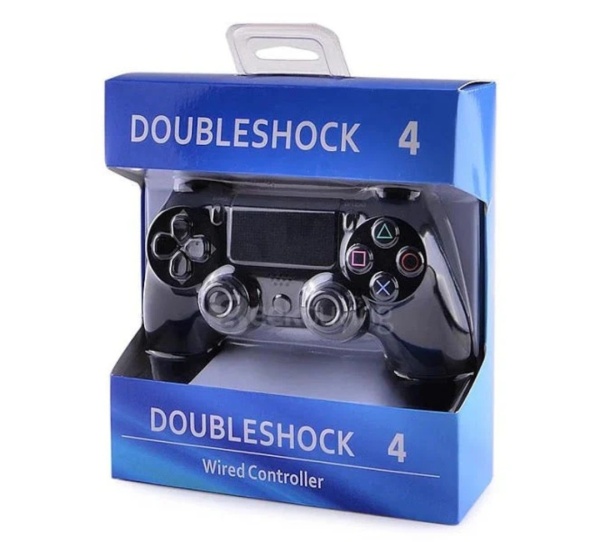 LH665 - Controller Wireless Playstation 4 cu vibratii, Doubleshock, Negru
