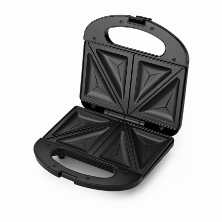 Sandwich Maker Floria ZLN4304 – 750W, negru, placi triunghiulare antiaderente, indicator luminos, design compact