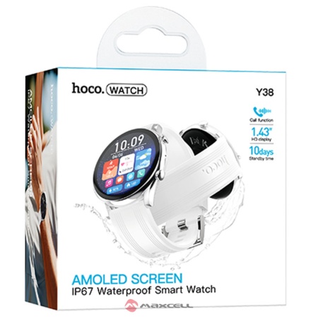 SmartWatch HOCO Y38, Bluetooth 5.3, AMOLED, 300mAh, BLISTER, SILVER
