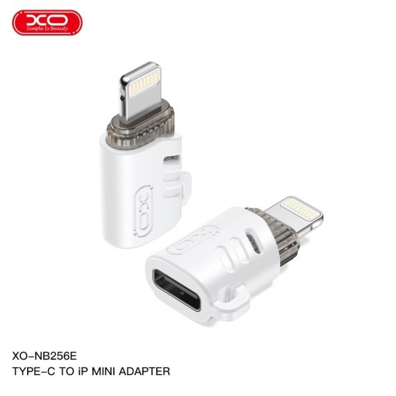 XO NB256F - Adaptor OTG Transfer, MicroUSB la Lightning, Alb