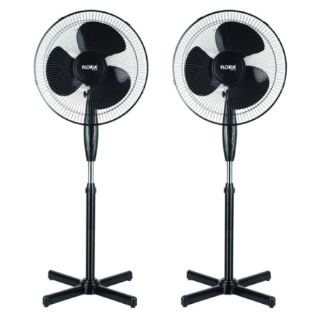 Zilan ZLN3262 – Set 2 bucăți ventilator cu picior, 40W, 3 viteze, 40 cm, negru