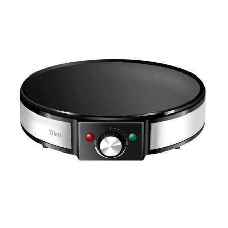 Aparat pentru preparat clatite 1200W, Zilan ZLN2922, diametru 30cm, temperatura reglabila, inox/negru