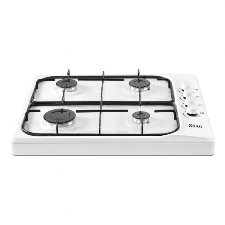 Aragaz 4 ochiuri ZILAN, emailat, butoane laterale, 7kW, ZLN1518, alb