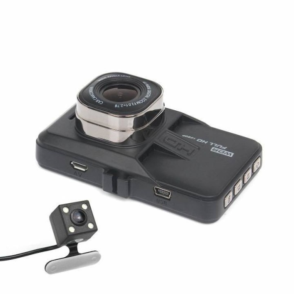 Camera auto DVR, FullHD 1080p, G-senzor, 3 inch LCD, Unghi de filmare 170 grade, Negru