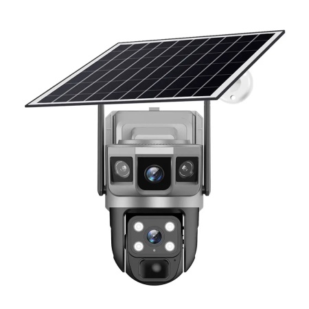Camera IP 4G/LTE Panou solar, Detectie Miscare, Vedere Nocturna, Audio Bidirectional, PTZ, Exterior, Gri - Oem V01-4G