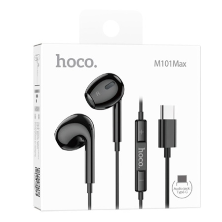 Casti cu Fir In Ear HOCO M101 Max, USB-C, Digital Mic, 1m, BLACK