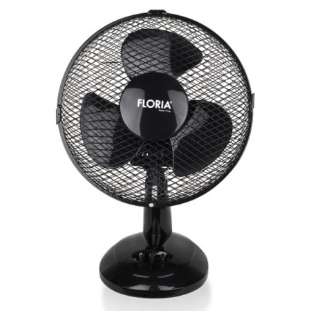 Floria ZLN1211 – Ventilator de birou 26 cm, 25W, 2 trepte viteza, oscilatie, negru