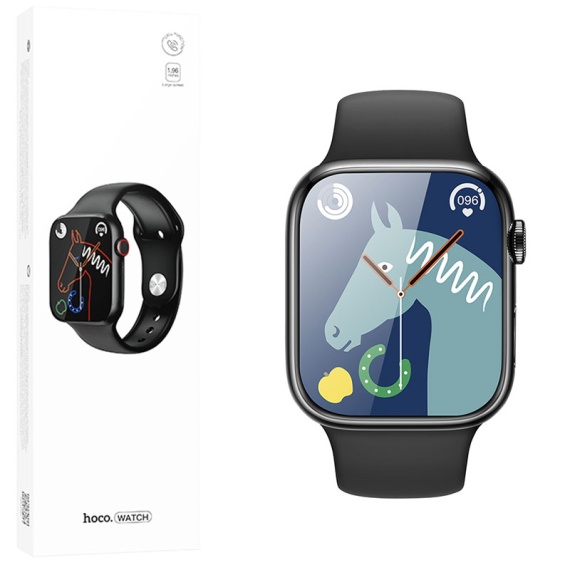 Hoco Y12 - Ceas SmartWatch, Sport, Call Version, IP67 Waterproof, 128MB, Negru
