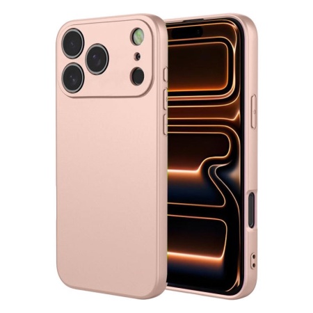 Husa Maxcell pentru APPLE iPhone 17 Pro Max – Soft MicroFiber, TPU - crem nisipiu