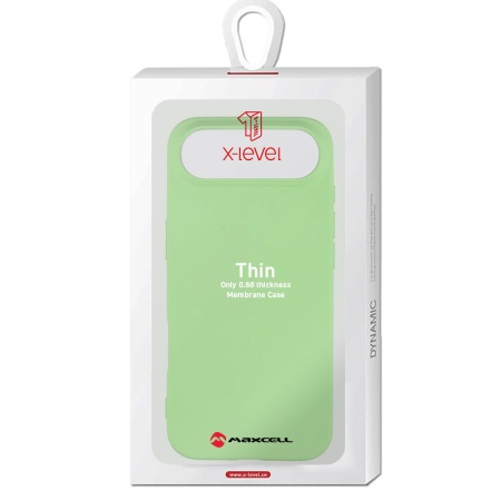 Husa X-Level pentru APPLE iPhone 17 Air – Thin Series, SoftTouch, TPU – verde menta