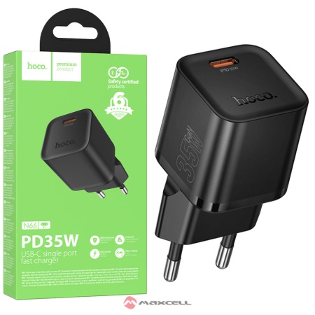 Incarcator retea HOCO N66, PD 35W, 1x USB-C, FastCharger, BLISTER, WHITE