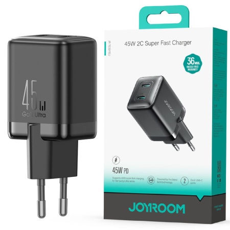 Incarcator retea Joyroom JR-TCG17 – PD 45W, USB-C, fast charge, compact, negru