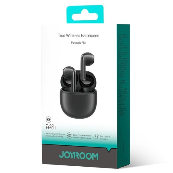 Joyroom JR-FB1 - Casti Wireless, Ear Buds, Bluetooth 5.3, StandBy, 400mAh, Husa Silicon, Negru