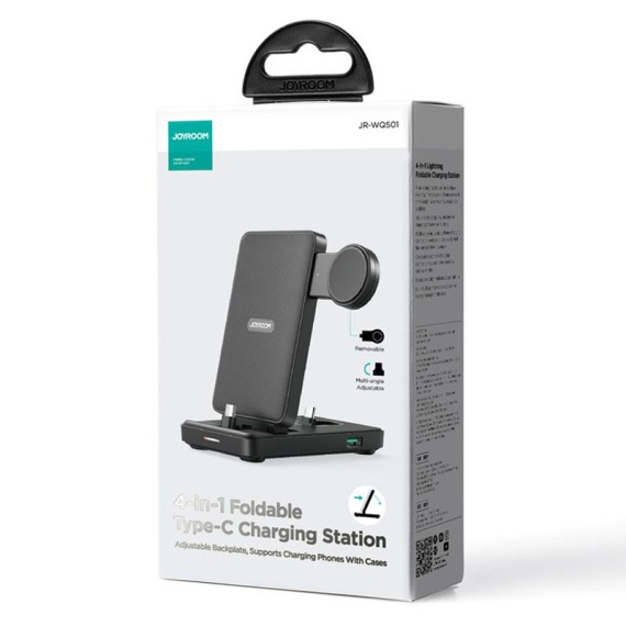 Joyroom JR-WQS01- Incarcator Wireless, Statie 4 in 1, Type-C, 7.5W, Qi Charging, Foldable