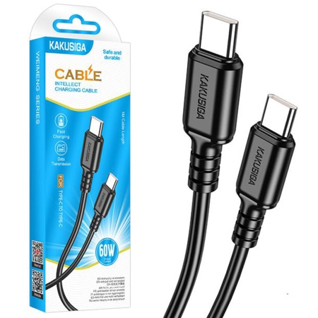 Kaku KSC-982 – Cablu Type-C la Type-C PD60W QC3.0 1m, negru