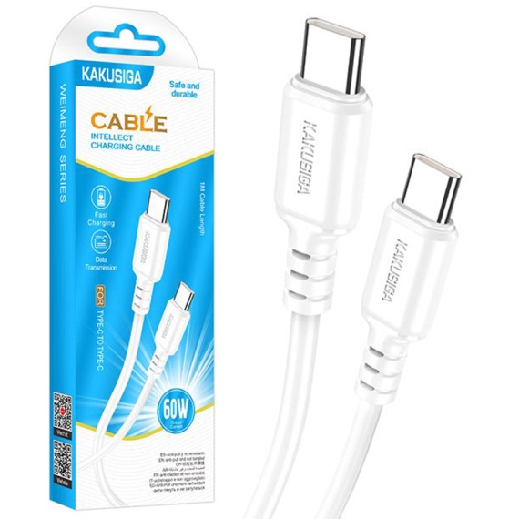 Kaku KSC-982 - Cablu Date si Incarcare, Type-C, PD60W, QC3.0, 1m, Alb