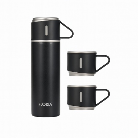 Termos Zilan, 500ml, otel inoxidabil SUS304, izolare termica 18/24h, ZLN0743, negru