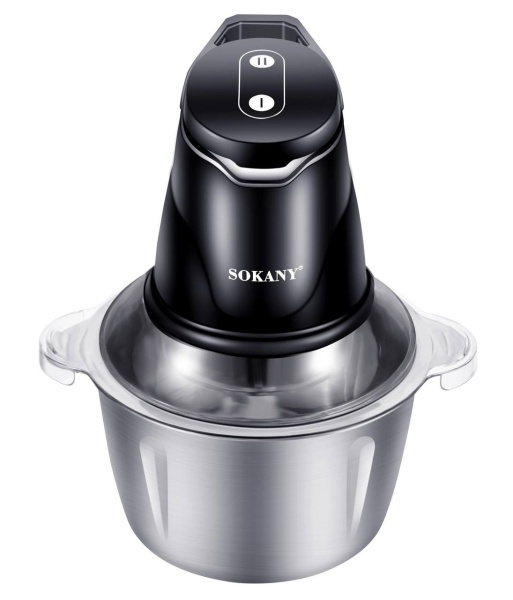 Tocator Smartix incapator 2L inox, Multifunctional, 3x Lame Motor Puternic 400W, Negru