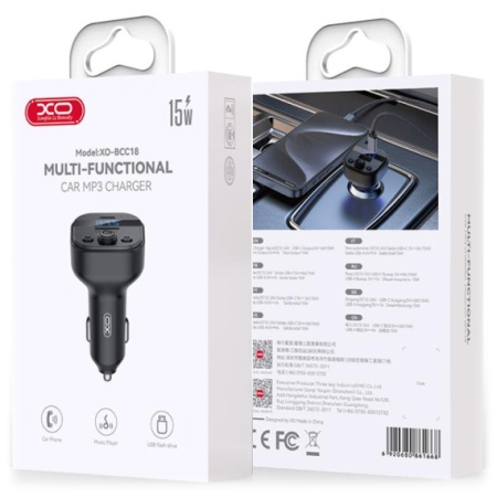 XO BCC18 – Modulator FM Bluetooth 5.3 cu Type-C si USB MP3