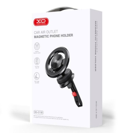 XO C130 – Suport auto magnetic pentru ventilatie Pull Hook Lock Position, negru