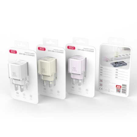 XO L146 – Incarcator retea 18W 1xUSB-C 5V 3A, violet