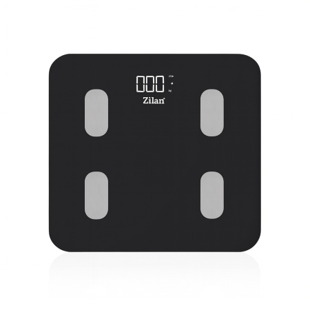 Zilan ZLN8980 – Cantar corporal sticla securizata 3-180kg, aplicatie OkOk, display LED, negru
