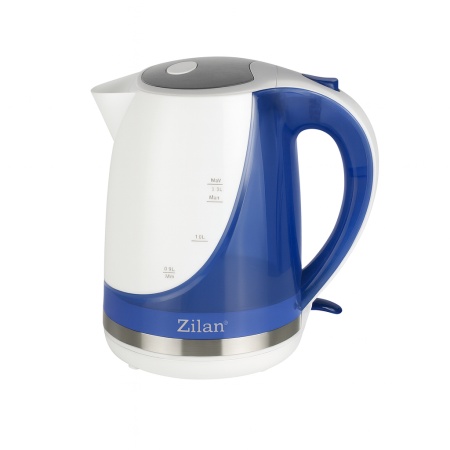 Cana electrica 1.7L, Zilan ZLN1303, 2200W, baza rotativa 360°, element incalzire din inox, indicator luminos, albastru