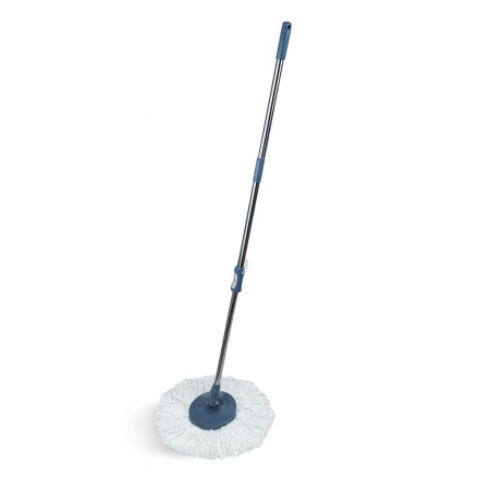 Cap si coada mop LISA, 117cm, aluminiu, microfibra, rotativ, ZLN4650, inox