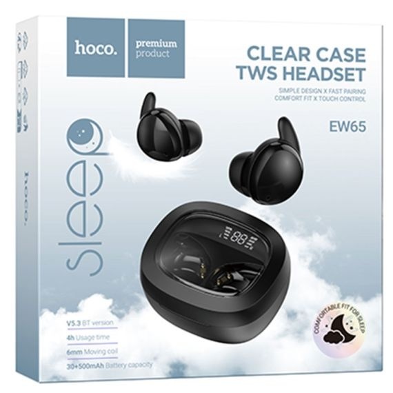Hoco EW65- Casti Wireless, Ear Buds, Bluetooth 5.3, 180h StandBy, Noise Cancelling, 500mAh, Negru