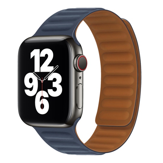 Hoco WA21 - Curea pentru iWatch 38/40/41mm, Magnetic Chain, Silicon, Albastru