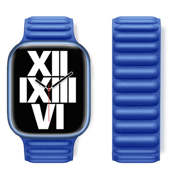 Hoco WA23 - Curea pentru iWatch, 42/44/45/49mm, Magnetic Chain, Silicon, Albastru