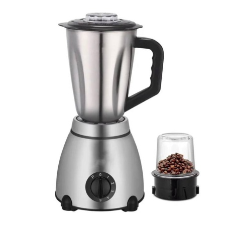 Hoffmans HM922 – Blender 2 in 1 cu rasnita cafea 800W, 1.5L, inox argintiu