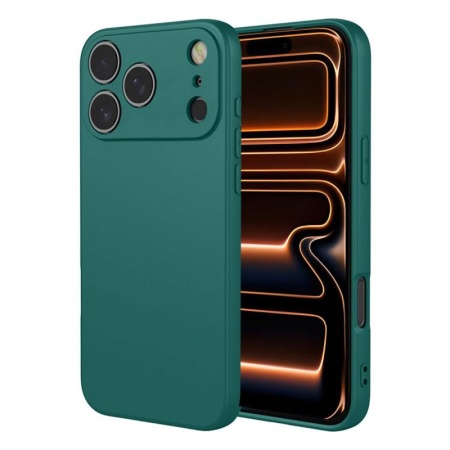 Husa Maxcell pentru APPLE iPhone 17 Pro – Soft MicroFiber, TPU - verde inchis