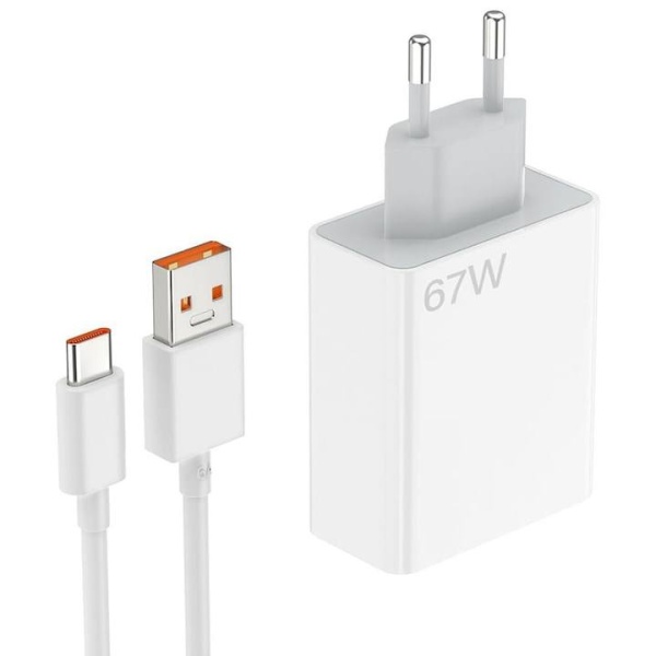 Incarcator Smartix, Fast charger 65W, 2 Porturi, 1x USB-C 1x USB-A 5.0, Alb