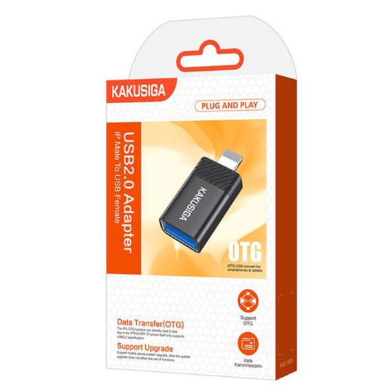 Kaku KSC-1405 - Adaptor OTG Transfer, Lightning la USB-A, Negru