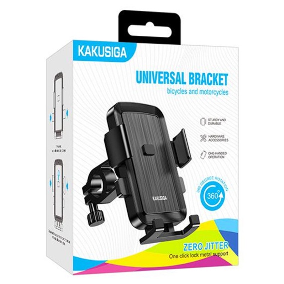 Kaku KSC-1520 - Suport Moto/Bike, montaj Ghidon, cleme laterale, Negru