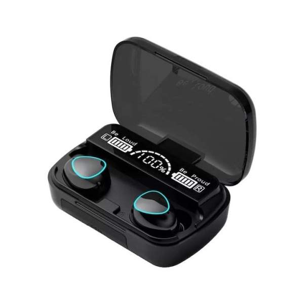 M10 -Casti Wireless, Bluetooth V5.1, Touch, Display Digital, 2000mAh, Negru