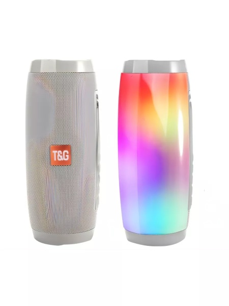 TG317 - Boxa Portabila Bluetooth Radio Lumini MP3 TF/USB-A, Alb
