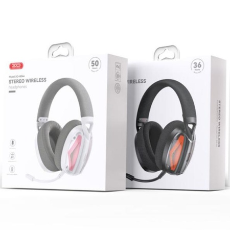 XO BE46 – Casti wireless Over Ear Gaming BT 5.3, 2 in 1 USB-C + USB-A, negru/portocaliu