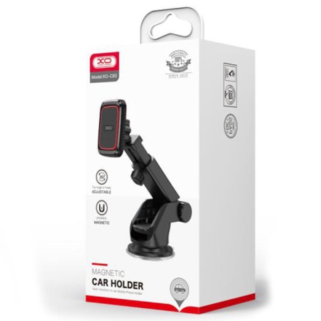 XO C83 – Suport auto magnetic pentru bord/parbriz MultiAngle cu brat telescopic, negru
