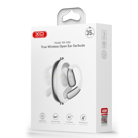 XO G36 - Casti Wireless In Ear Bluetooth 5.0, AI Translator, 400mAh, WHITE,
