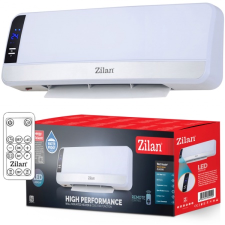 Zilan ZLN2090 – Aeroterma de perete PTC 2000W LED telecomanda temperatura reglabila Alb