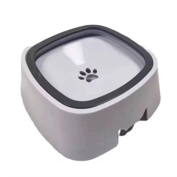 Bol Apa cu Suspensie pentru Caini si Pisici , cu Functie antistropire, Rama alotanta, Sistem antialunecare, 21 cm X 21 cm, Adapator 1.5 litri, Alb