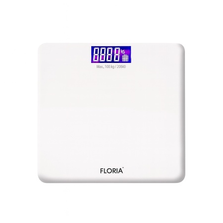 Floria ZLN1988 – Cantar corporal sticla securizata 3-180kg, display LCD, alb
