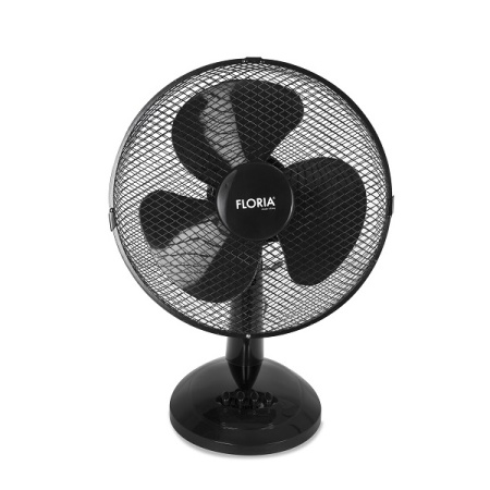 Floria ZLN3383 – Ventilator de birou 34 cm, 35W, 3 trepte viteza, oscilatie, negru