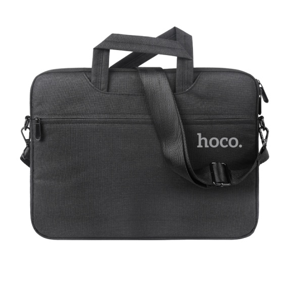 Hoco GT1 - Geanta pentru laptop 14, din material textil, cu microfibra, Simple Series, Negru