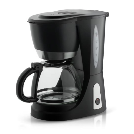 Hoffmans HM3009 – Cafetiera, Filtru cafea electric 1200W, 1500ml, plastic si sticla, negru