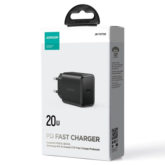 Joyroom JR-TCF06 - Incarcator Retea, 20W, 1xUSB-C, PD, Negru