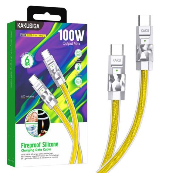 Kaku KSC-956 - Cablu Date si Incarcare, Type-C, PD65W, QC3.0, 1m, Auriu