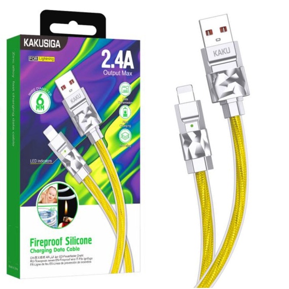 Kaku KSC-956 - Cablu Date si Incarcare, USB la Lightning, 2.4A, 1m, Auriu